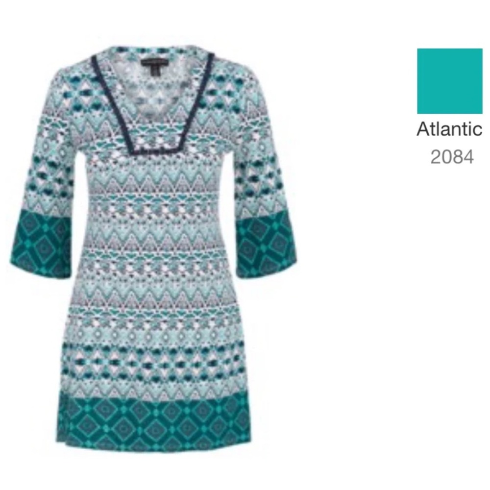 Bell Sleeved Border Dress by Tribal - L